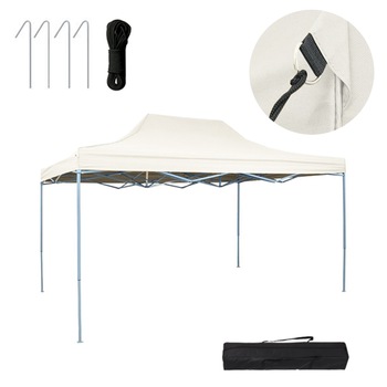 Pavilion pliant Timeless Tools cu cadru metalic, Geanta de transport, 2,9 x 4,25 m, Alb Pavilion pliant Timeless Tools cu cadru metalic, Geanta de transport, 2,9 x 4,25 m, Alb