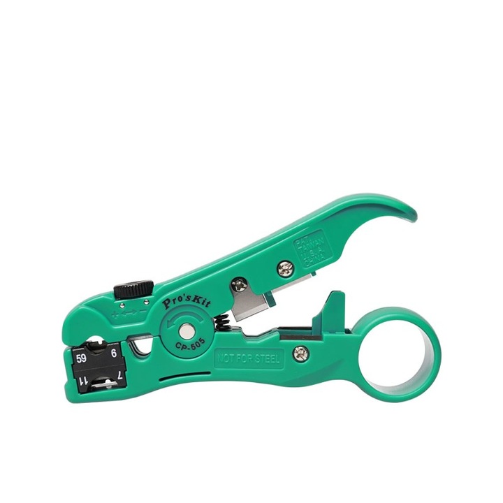 Cleste universal ProsKit, pentru dezizolat cablu UTP/STP-RG59/6/7/11