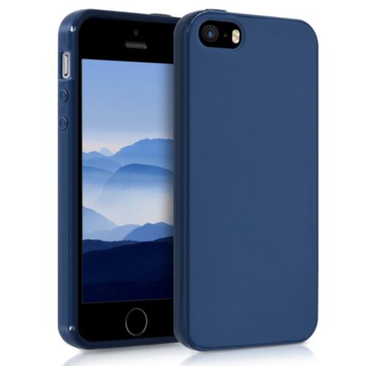 Tok Apple iPhone 5 / iPhone 5s / iPhone SE, szilikon, kék, 33098.116