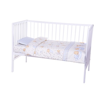 Lenjerie bumbac patut copii Bebe Royal 120*60 - 3 piese - Ursulet Lenjerie bumbac patut copii Bebe Royal 120*60 - 3 piese - Ursulet