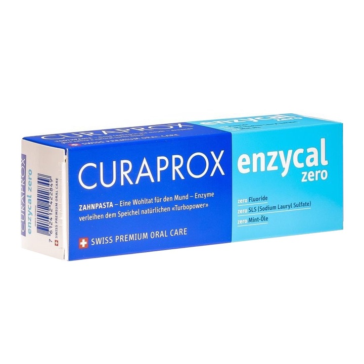 Паста за зъби Enzycal Zero Curaprox без флуорид, 75 мл