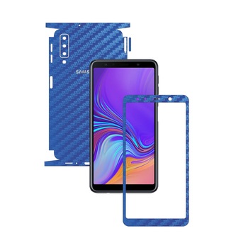 Samsung Galaxy A7 (2018) - Carbon Albastru - 360 Cut - Folie de protectie Carbon Skinz, Skin Adeziv Full Body Cover pentru Rama Ecran,Carcasa Spate si Laterale Samsung Galaxy A7 (2018) - Carbon Albastru - 360 Cut - Folie de protectie Carbon Skinz, Skin Adeziv Full Body Cover pentru Rama Ecran,Carcasa Spate si Laterale