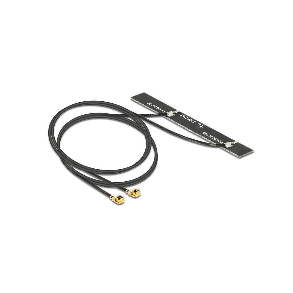 Adaptor PowerLan delock Antena WLAN Delock 89457, 802.11 ac/a/h/b/g/n, Negru