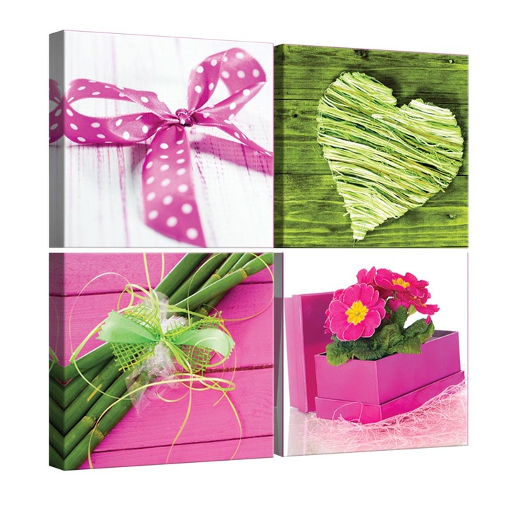 Set Tablouri DEGRETS 78606 Canvas, 50 x 50 cm, 4 piese (4x25x25 cm), Prospetime