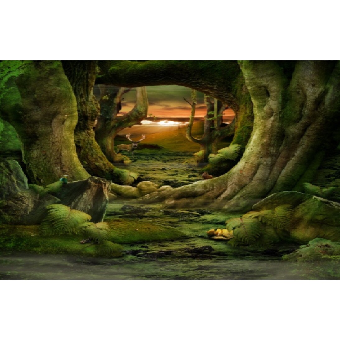 Tablou canvas Tunel prin padure, 45 x 30 cm