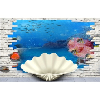 Tablou canvas Scoica si oceanul, 45 x 30 cm Tablou canvas Scoica si oceanul, 45 x 30 cm