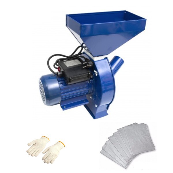 Moara Electrica Ruseasca Temp 2.5 kW, 200 Kg/h ( 3 Site , Manusi , 10xSaci Rafie )
