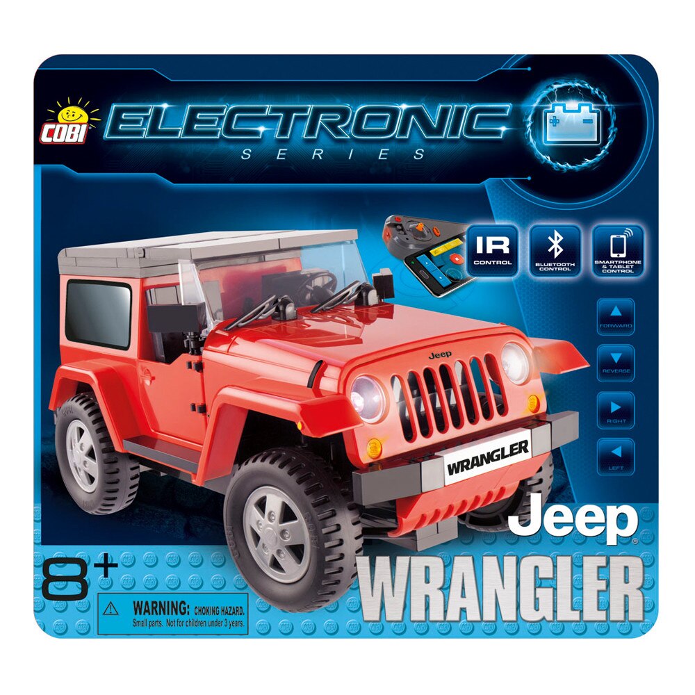 Jucarie de construit Jeep Wrangler electronic, cu telecomanda IR si bluetooth, 201 piese - Cobi