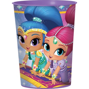 Pahar plastic Shimmer and Shine pentru copii - 473 ml, Amscan 421653, 1 bucata Pahar plastic Shimmer and Shine pentru copii - 473 ml, Amscan 421653, 1 bucata