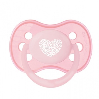 Suzeta silicon simetrica 18 luni +, roz, Canpol 22/418 Suzeta silicon simetrica 18 luni +, roz, Canpol 22/418