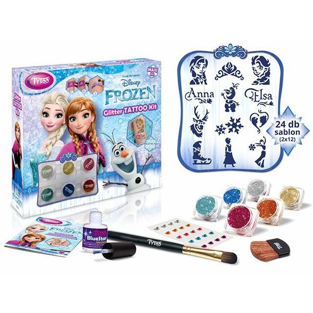 Kit de tatuaje pentru copii TyToo, Disney Ice Magic, Cu sclipici, 500983