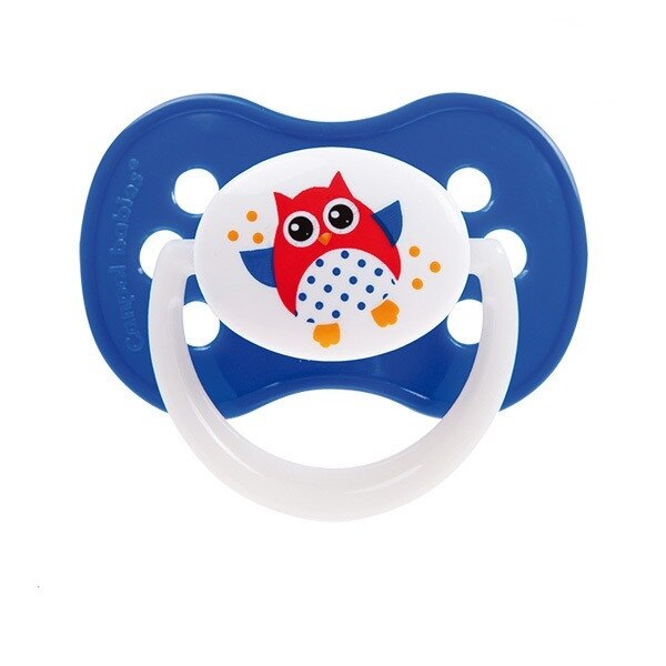 Suzeta silicon simetrica 0-6 luni, albastru, Canpol, 22/568