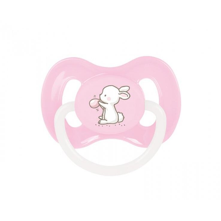 Suzeta silicon simetrica 18 luni+, roz, Canpol, 23/267