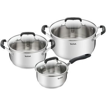 Set de 6 piese Tefal Cook & Cool , cratita 16 cm/1.4L, oala 20 cm/2.8L, oala 24 cm/5L Set de 6 piese Tefal Cook & Cool , cratita 16 cm/1.4L, oala 20 cm/2.8L, oala 24 cm/5L