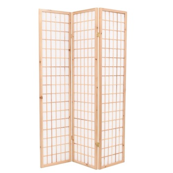 Paravan pliabil cu 3 panouri, in stil japonez, vidaXL, 120 x 170 cm, Maro Paravan pliabil cu 3 panouri, in stil japonez, vidaXL, 120 x 170 cm, Maro