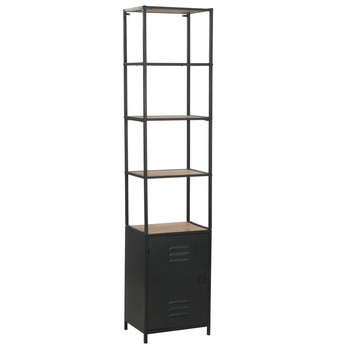Biblioteca din lemn de brad, vidaXL, Negru, 40,5 x 32,5 x 180 cm Biblioteca din lemn de brad, vidaXL, Negru, 40,5 x 32,5 x 180 cm