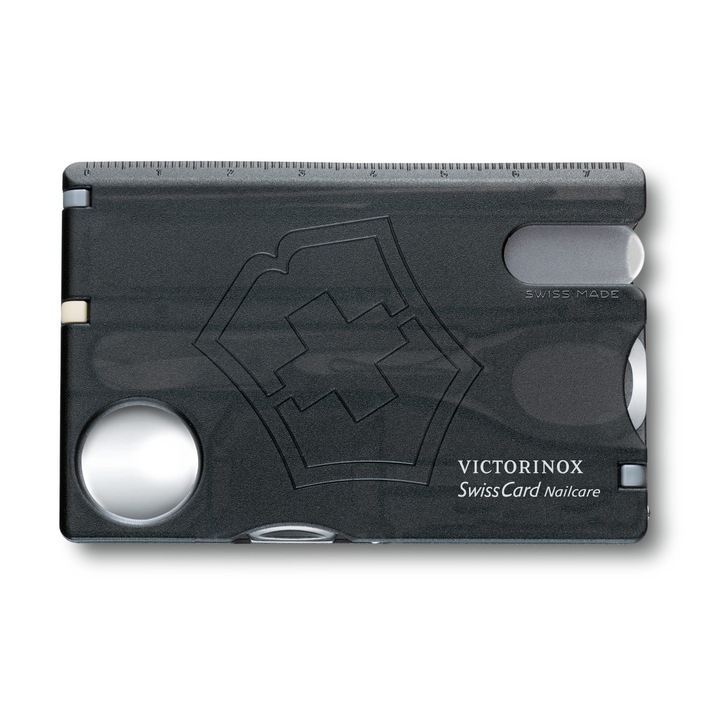Card multifunctional Victorinox SwissCard Nailcare, negru