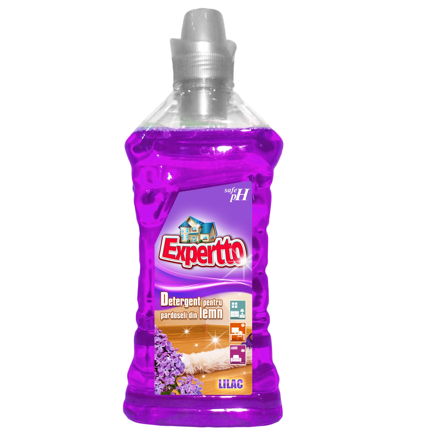 Detergent Expertto pentru pardoseli din lemn, Liliac, 1l
