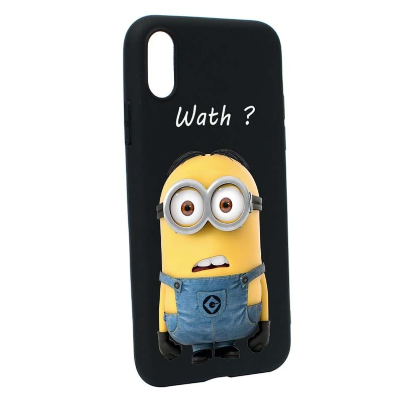 Husa Apple iPhone XS / X, Silicon, Minion Wath? B27