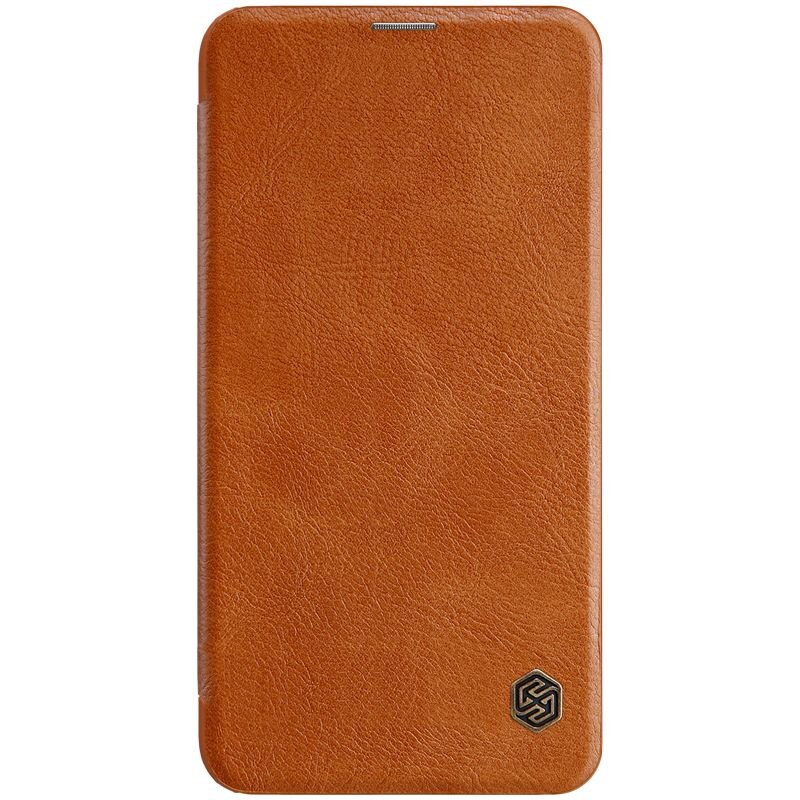Husa tip carte Nillkin Qin pentru Samsung Galaxy S10e, Maro