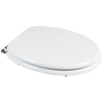 Capac WC universal Kring, din MDF Premium, 37.5x6.5x44.3cm, cu balamale metalice superioare, alb lucios Capac WC universal Kring, din MDF Premium, 37.5x6.5x44.3cm, cu balamale metalice superioare, alb lucios