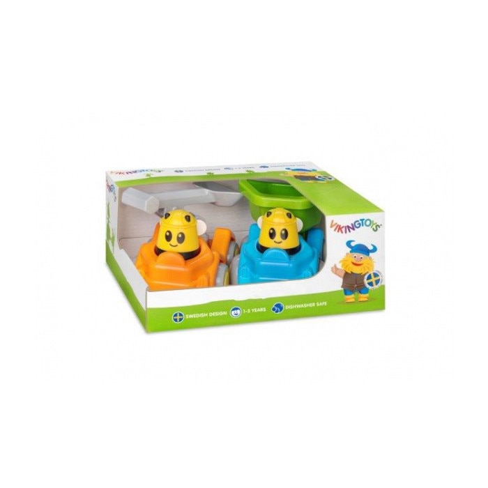 Set 2x masini, VikingToys, Albine 81380-2-orange, Multicolor, 14 cm