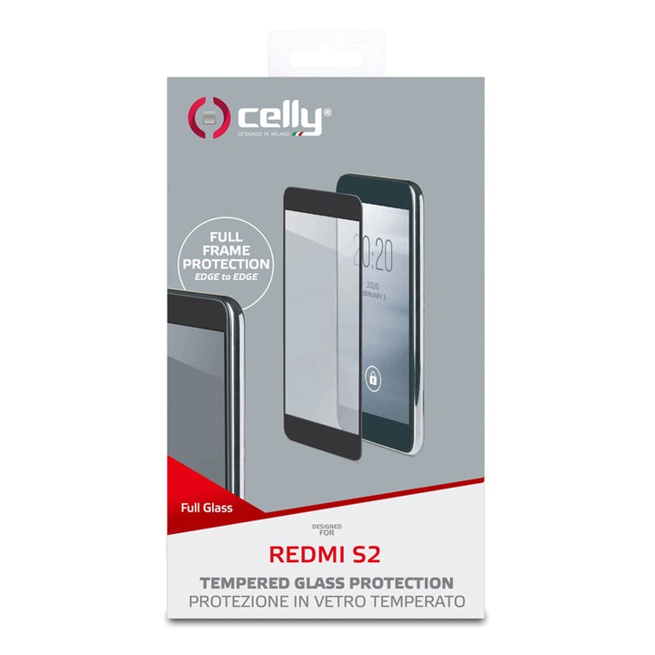Стъклен протектор FULL GLASS, XIAOMI Redmi S2 2018, черен
