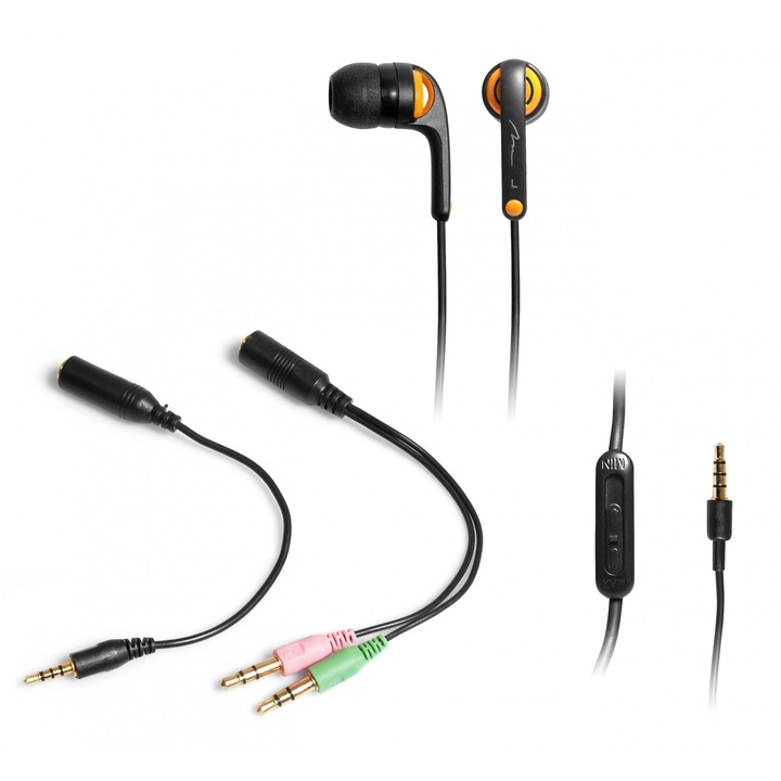 Слушалки с микрофон Media-tech MT3545O, черни