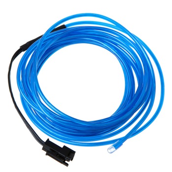Fir neon iMK, Pentru interiorul autoturismelor, 12V, 5 metri, Flexibil, Albastru Fir neon iMK, Pentru interiorul autoturismelor, 12V, 5 metri, Flexibil, Albastru
