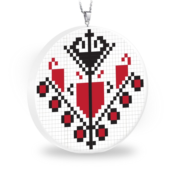 Ganelli kerámia medál, romániai nemzeti Bucovina - Radauti 1-es modell