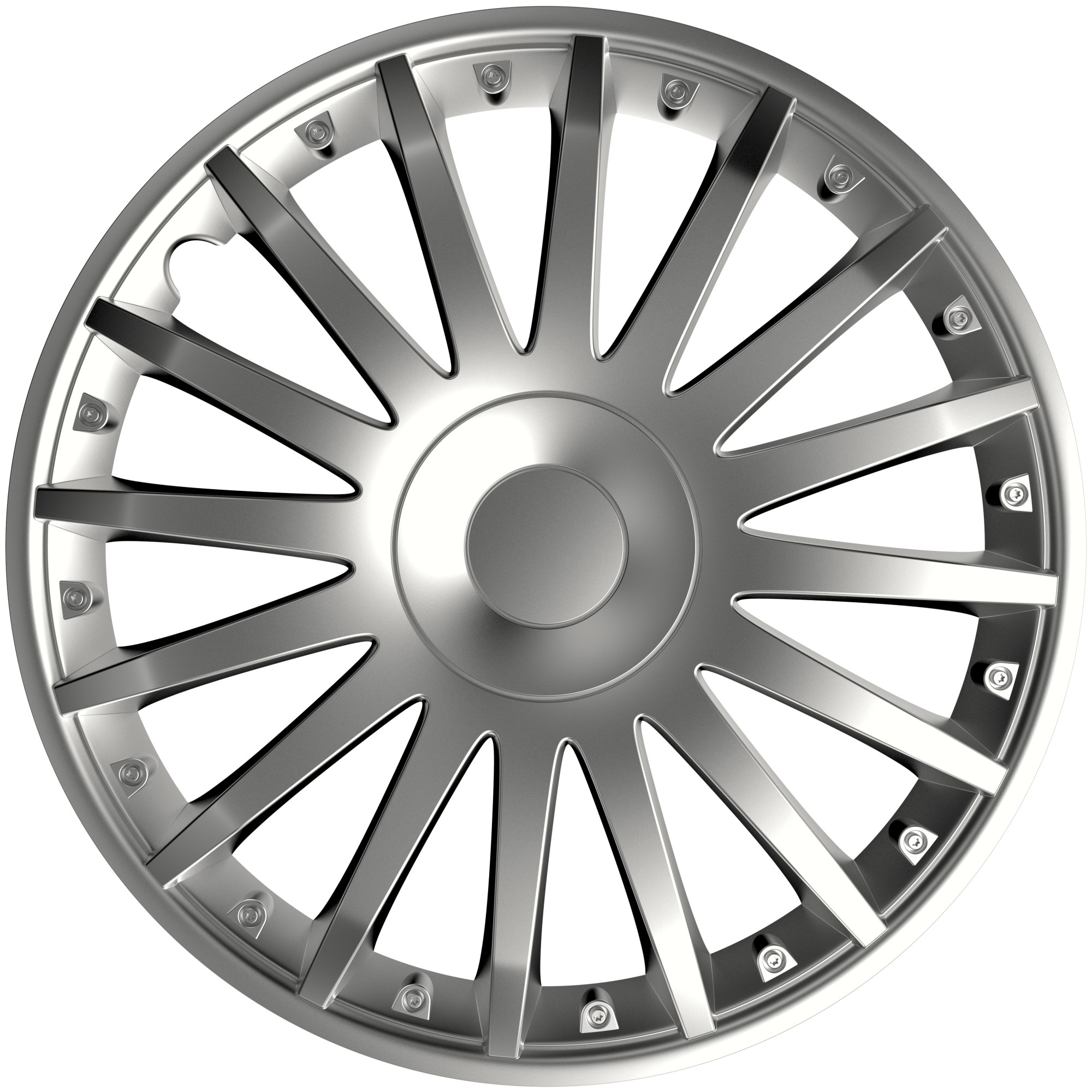 Set 4 buc capace roti Crystal silver 14