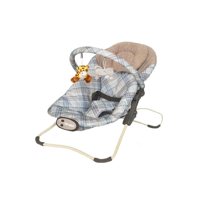 Balansoar muzical cu vibratii pentru bebelusi BabyMix BR246G, Gri