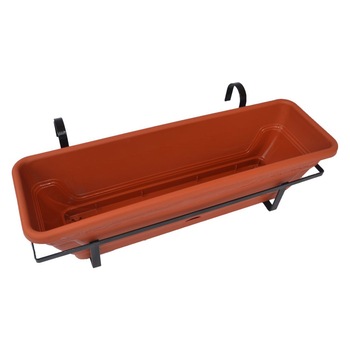 Suport jardiniera 60 cm cu agatatori si jardiniera de plastic Suport jardiniera 60 cm cu agatatori si jardiniera de plastic
