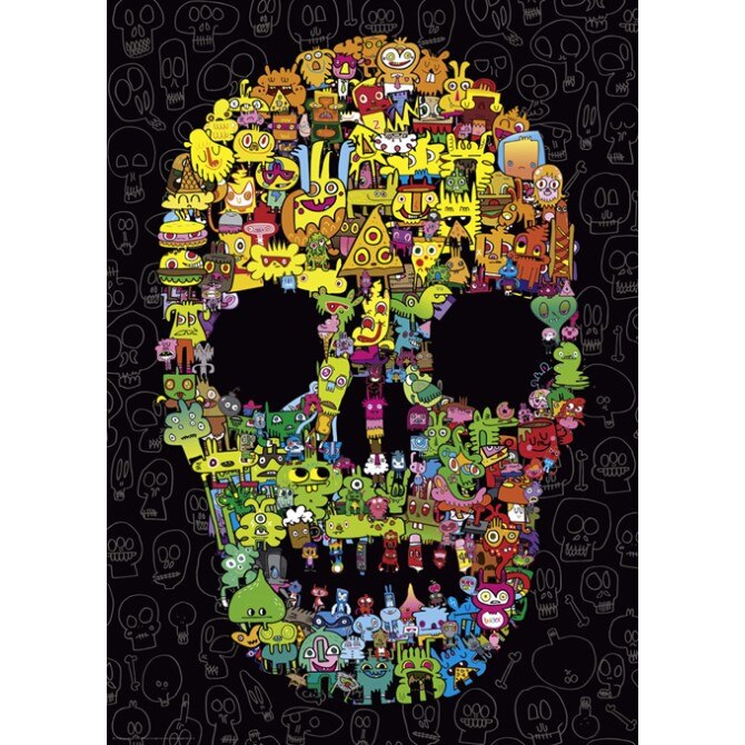 Puzzle HEYE - Doodle Skull - 1000 piese