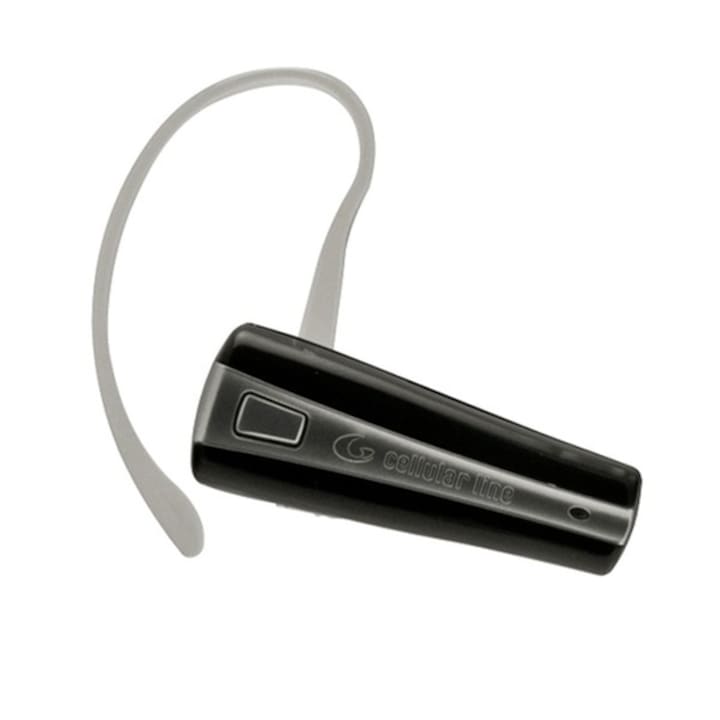 Слушалка Bluetooth Cellularline + Зарядно за автомобил MicroUSB, Черна