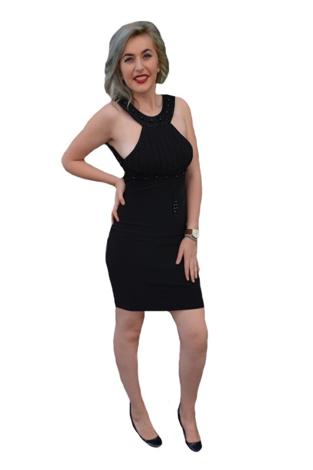 Rochie cu spatele in forma de x,D&J Exclusive, Negru, 36