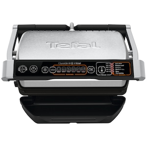 Gratar electric Tefal OptiGrill+ GC706D34, 2000 W, 6 programe automate, indcator pentru nivelul de gatire, functie dezghetare, placi detasabile, inox/negru