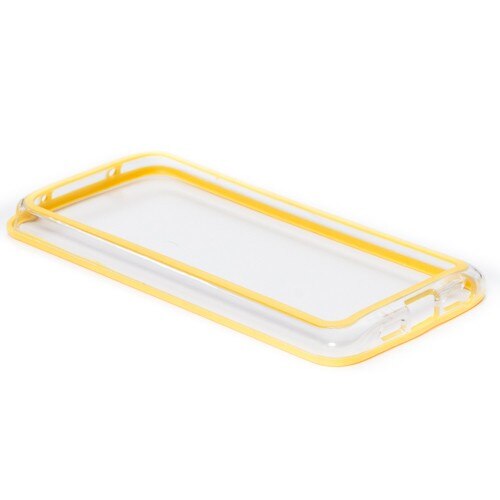 Bumper LG G2, Galben/Transparent, Silicon/Plastic