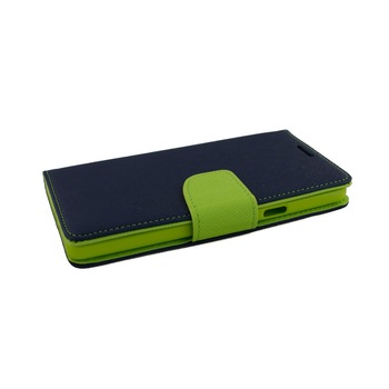Husa Samsung Galaxy A7 A700, Fancy, piele eco, Albastru/Verde Husa Samsung Galaxy A7 A700, Fancy, piele eco, Albastru/Verde
