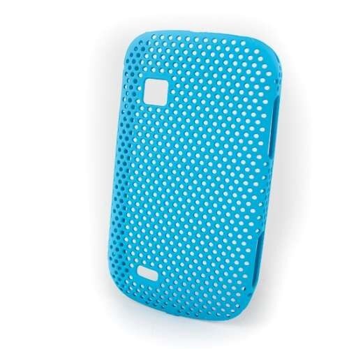 Husa Samsung Galaxy Fit S5670 din Plastic Model Mesh, Bleu
