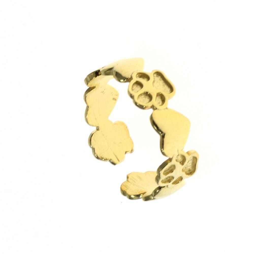 Inel argint 925 placat cu aur, Love Pets - IJOO