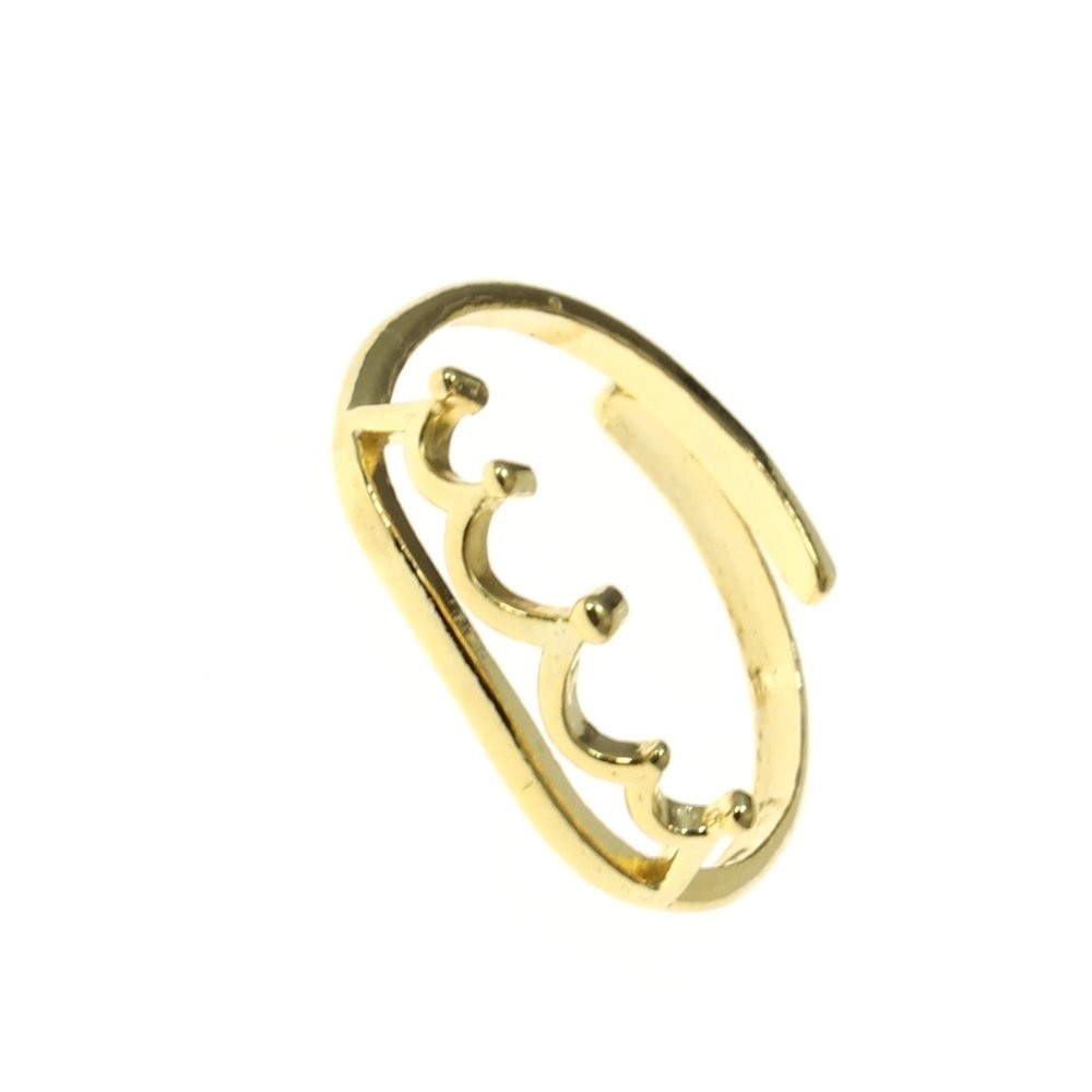 Inel IJOO, din argint 925 placat cu aur - Princess Crown