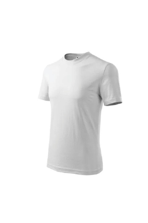 Set 5 tricouri albe din bumbac unisex, Alb