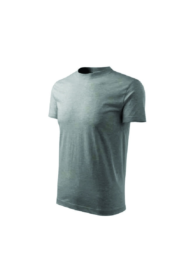 Set 5 tricouri gri inchis din bumbac unisex, Gri inchis
