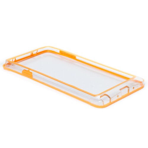Bumper Samsung Galaxy Note 4, Portocaliu/Transparent, Silicon/Plastic