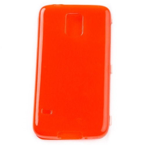 Husa Flip Samsung Galaxy S5 I9600 G900 Portocalie, Silicon