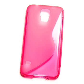 Husa Samsung Galaxy S5 G900, Silicon, S Line, Roz Transparent Husa Samsung Galaxy S5 G900, Silicon, S Line, Roz Transparent