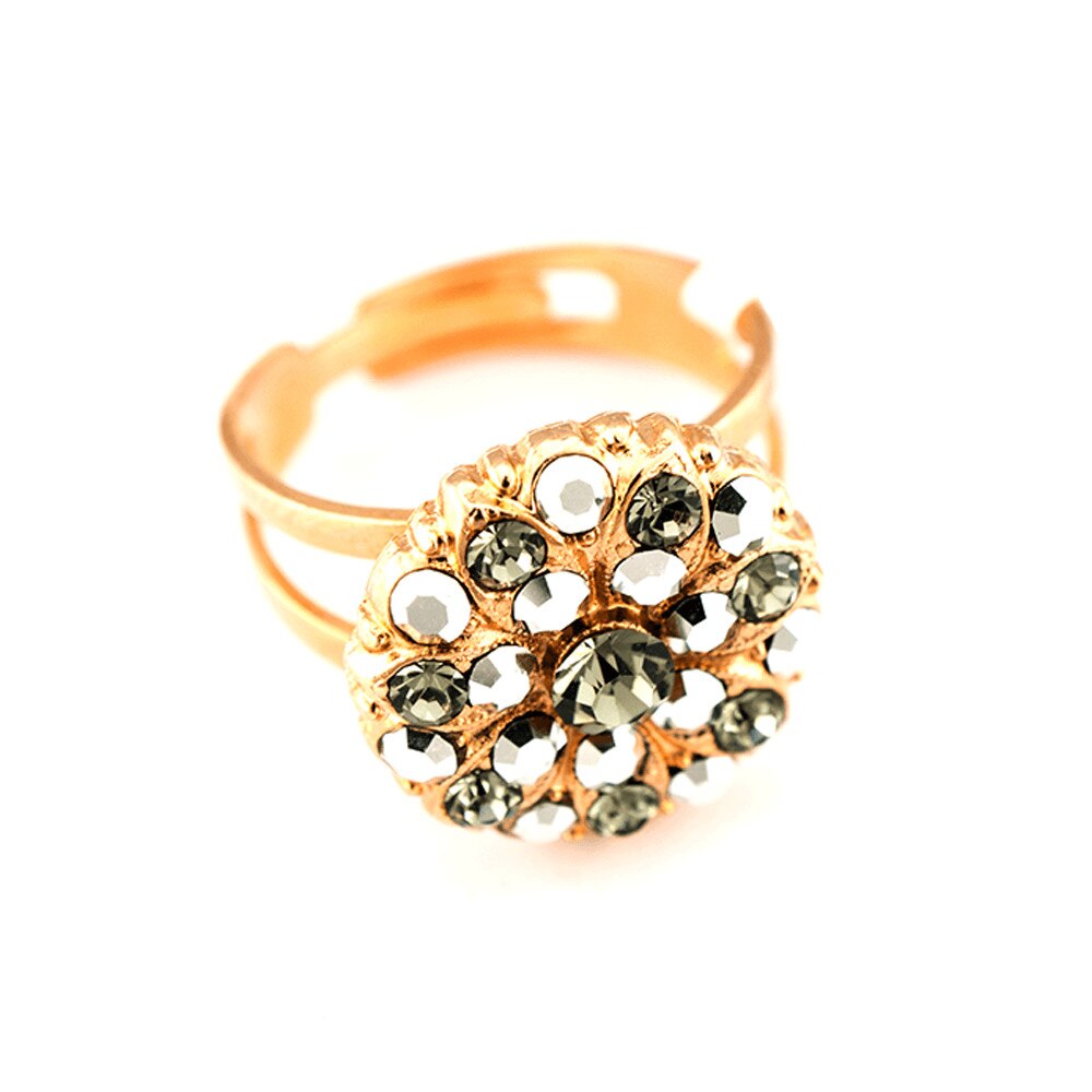 Inel placat cu Aur roz de 24K, Cristale, Guardian Angel by Roxannes - Mariana Jewellery, Gri 7217-105RG