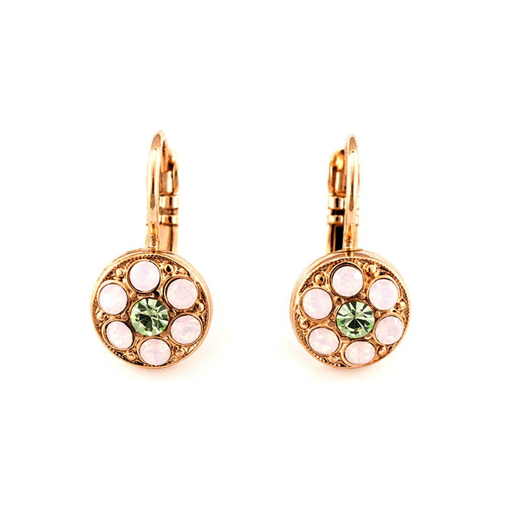 Cercei placati cu Aur roz de 24K, Cristale, Eternity by Roxannes - Mariana Jewellery, Vernil/Roz 1044/1-1028RG6