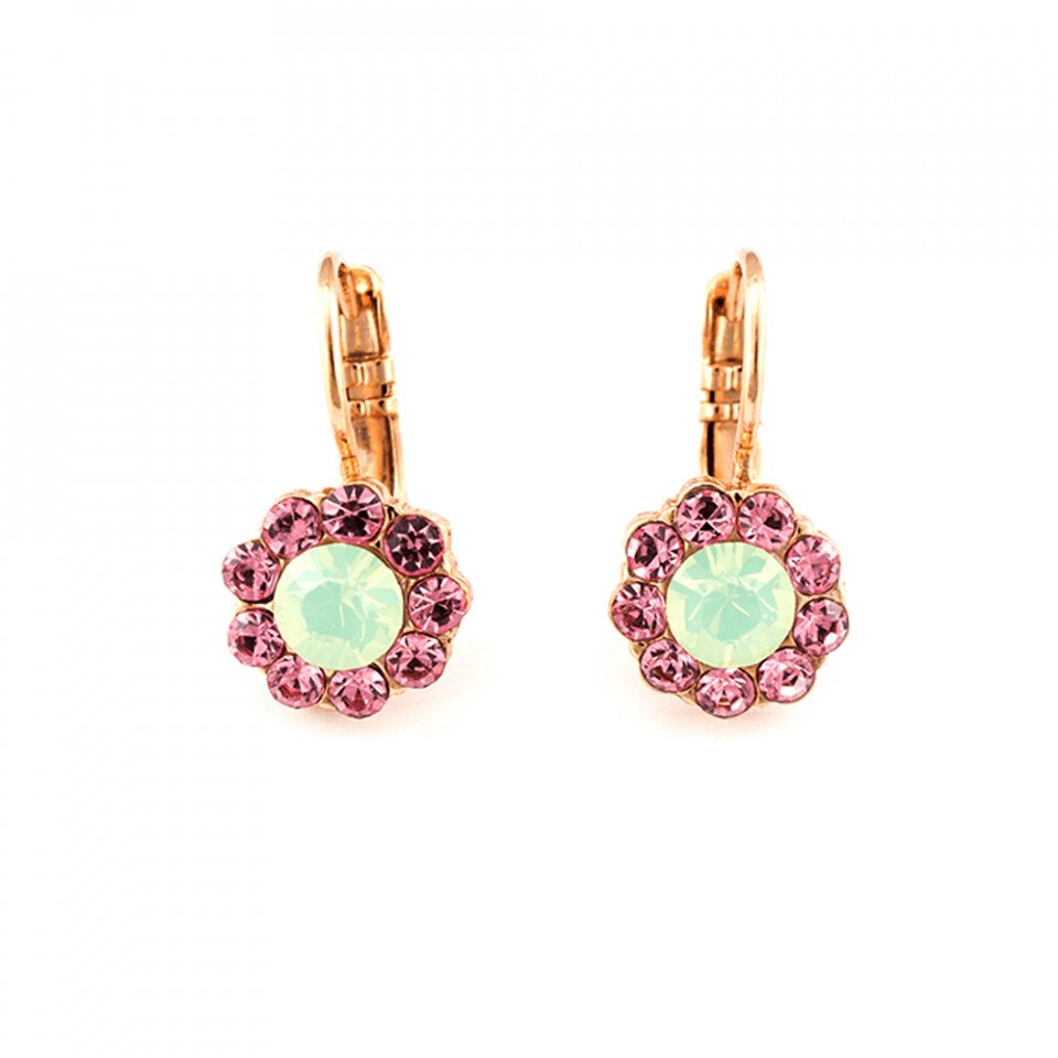 Cercei placati cu Aur roz de 24K, Cristale Swarovski, Eternity by Roxannes - Mariana Jewellery, Roz 1379-1028RG6